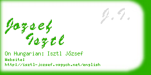 jozsef isztl business card