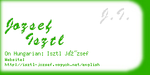 jozsef isztl business card